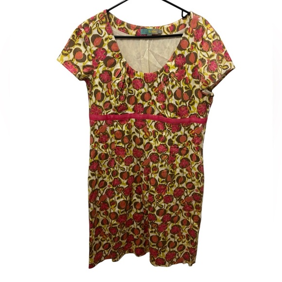 Boden Multicolor Floral Sheath Dress Size 14 - Picture 2 of 7